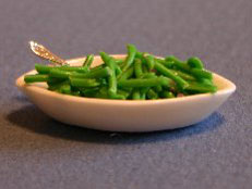 Dollhouse Miniature Green Beans Side Dish